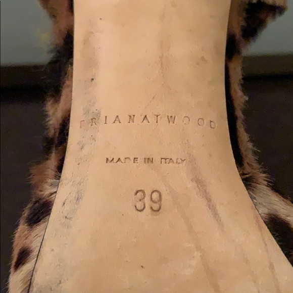 Brian Atwood T-Strap Leopard Print Pumps - Picture 3 of 5